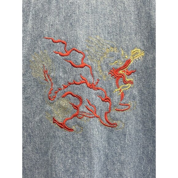 Harve Bernard Women's Blue Denim Button Up Shirt Size Large - Picture 10 of 16